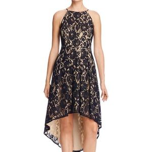 Aidan Mattox Lace Halter Cocktail Dress